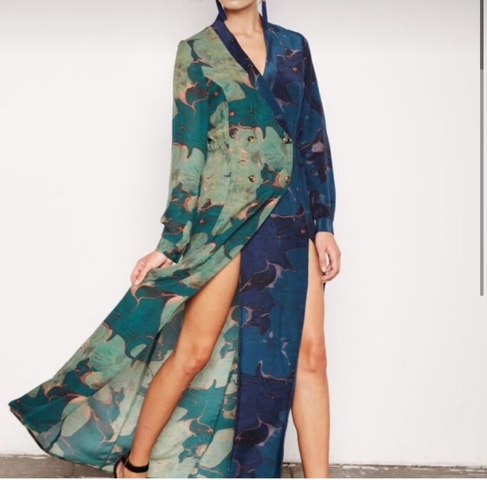 Stone Cold Fox Florence dress size 1, blue & green lily extremely rare